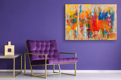 Glass Print Wall Art – Image on Glass SART05 Miscellanous Series: Abstract art: splashes of paint