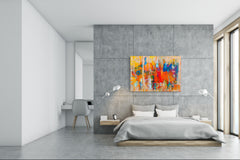 Glass Print Wall Art – Image on Glass SART05 Miscellanous Series: Abstract art: splashes of paint