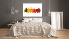 Modern Glass Picture - Contemporary Wall Art SART04 Flowers and leaves Series: Creative autumn composition