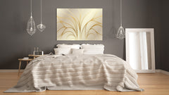 Glass Print Wall Art – Image on Glass SART05 Miscellanous Series: Luxury golden wallpaper