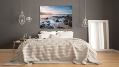 Graphic Art Print on Glass - Beautiful Quality Glass Print Picture SART01C Nature Series: Rocks in the sea