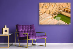 Graphic Art Print on Glass - Beautiful Quality Glass Print Picture SART01C Nature Series: Amber fort in India