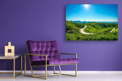 Glass Print Wall Art – Image on Glass SART01B Nature Series: Vineyards on Prosecco Hills