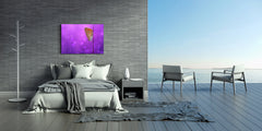 Wall Art - Glass Print Canvas Picture SART03B Animals Series: Butterfly on the purple background