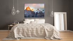 Glass Print Wall Art – Image on Glass SART01B Nature Series: Austere landscape of the Alps