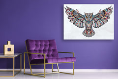 Glass Picture Wall Art - Picture on Glass SART03A Animals Series: Colorful owl