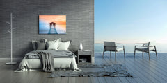 Glass Printed Picture - Wall Picture behind Tempered Glass SART01D Nature Series: Fine morning in Nagalang, Labuan