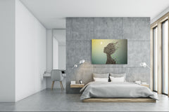 Glass Print Wall Art – Image on Glass SART05 Miscellanous Series: Surrealistic illustration of a woman