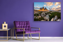 Glass Print Wall Art – Image on Glass SART01B Nature Series: Dolomites, Italy