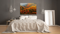 Modern Glass Picture - Contemporary Wall Art SART01 Nature Series: Beautiful autumn in Czech Republic