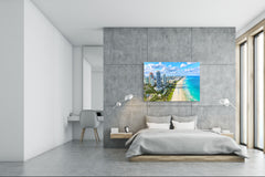 Glass Picture Toughened Wall Art - Wall Art Glass Print Picture SART02 Cities Series: Miami Beach