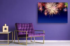 Glass Print Wall Art – Image on Glass SART05 Miscellanous Series: Multi-colored fireworks