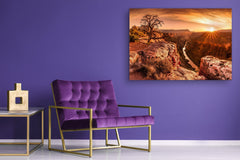 Modern Glass Picture - Contemporary Wall Art SART01 Nature Series: Grand Canyon