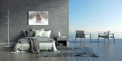 Glass Picture Wall Art - Picture on Glass SART03A Animals Series: Tiger in wild winter nature