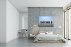 Wall Art - Glass Print Canvas Picture SART03B Animals Series: Group of King penguins