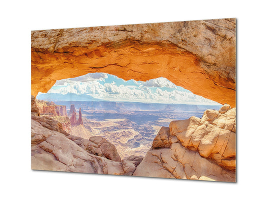 Cuadro de vidrio moderno - Arte mural contemporáneo SART01 Serie Naturaleza: Parque Nacional Canyonlands