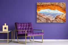 Cuadro de vidrio moderno - Arte mural contemporáneo SART01 Serie Naturaleza: Parque Nacional Canyonlands