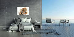Glass Picture Wall Art - Picture on Glass SART03A Animals Series: Tiger