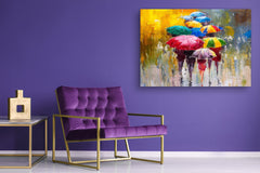 Glass Print Wall Art – Image on Glass SART05 Miscellanous Series: Oil Painting - Rainy Day