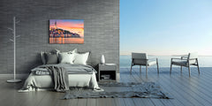 Glass Picture Toughened Wall Art - Wall Art Glass Print Picture SART02 Cities Series: Sunset by the Adriatic Sea