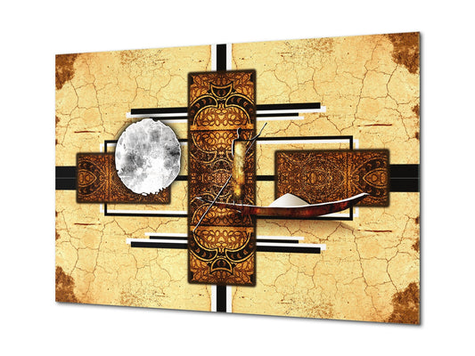 Glass Print Wall Art – Image on Glass SART05 Miscellanous Series: African ethnic illustration