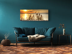 Impresión de vidrio para arte de pared, 125 x 50 cm (≈ 50” x 20”); Lago 4