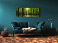 Glass Print Wall Art – Image on Glass 125 x 50 cm (? 50” x 20”) ; Forest 7