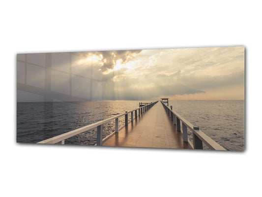 Glass Print Wall Art – Image on Glass 125 x 50 cm (? 50” x 20”) ; Pier 4