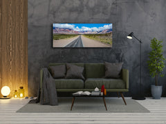 Modern Glass Picture – Available in 5 different sizes – Nature Series 01C: Mountain highway in Chile
