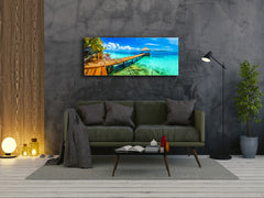 Glass Print Wall Art – Available in 5 different sizes – Nature Series 01A: Panoramic landscape of Maldives