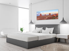 Arte mural con impresión en vidrio: imagen sobre vidrio de 125 x 50 cm (≈ 50” x 20”); Montañas 6
