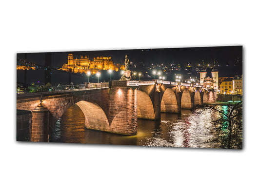Glass Print Wall Art – Image on Glass 125 x 50 cm (? 50” x 20”) ; Ancient bridge