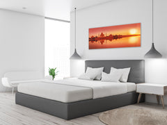 Glass Picture Wall Art – Available in 5 different sizes – Nature Series 01D: Sunset over Taj Mahal