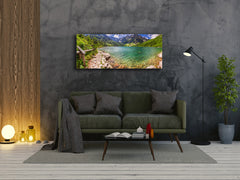 Glass Print Wall Art – Image on Glass 125 x 50 cm (? 50” x 20”) ; Lake 6