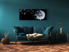 Glasdruck-Wandkunst – Bild auf Glas 125 x 50 cm (≈ 50” x 20”) ; Löwenzahn 5