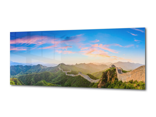 Cuadro de vidrio moderno – Disponible en 5 tamaños diferentes – Serie Naturaleza 01C: La Gran Muralla China