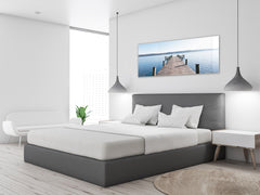 Cuadro de pared tras vidrio templado 125 x 50 cm (≈ 50” x 20”); Muelle 7