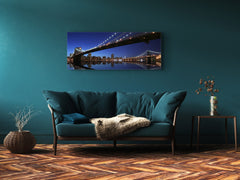 Glass Print Wall Art – Image on Glass 125 x 50 cm (? 50” x 20”) ; Bridge 20