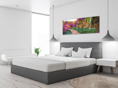 Impresión artística gráfica sobre vidrio – Disponible en 5 tamaños diferentes – Serie Naturaleza 01B: Lagos de Plitvice en Croacia