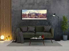 Beautiful Quality Glass Print Picture – Available in 5 different sizes – Cities Series 04: Traditional Dutch houses