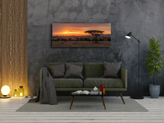 Glass Picture Wall Art – Available in 5 different sizes – Nature Series 01D: The Serengeti