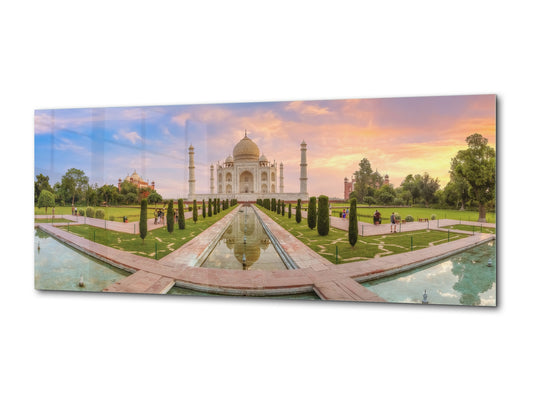 Modernes Glasbild – Erhältlich in 5 verschiedenen Größen – Naturserie 01C: Taj Mahal