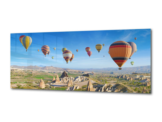 Cuadro de vidrio moderno – Disponible en 5 tamaños diferentes – Serie Naturaleza 01C: Paisaje rocoso en Capadocia