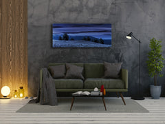 Modern Glass Picture – Available in 5 different sizes – Nature Series 01C: Blue night skyline