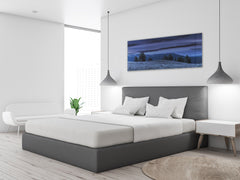 Modern Glass Picture – Available in 5 different sizes – Nature Series 01C: Blue night skyline