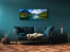Glass Print Wall Art – Available in 5 different sizes – Nature Series 01A: The fjord in Norway