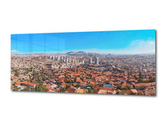 Beautiful Quality Glass Print Picture – Available in 5 different sizes – Cities Series 04: Colorful landscape of Ankara