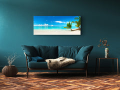 Modern Glass Picture – Available in 5 different sizes – Nature Series 01C: Tropical beach