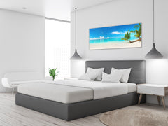 Modern Glass Picture – Available in 5 different sizes – Nature Series 01C: Tropical beach