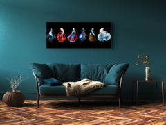 Wall Art Glass Print Picture – Available in 5 different sizes – Animals Series 02: Colorful fish